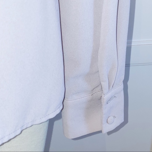 Honey Punch | Beaded Grey Blouse V-Neck Small - Picture 12 of 12